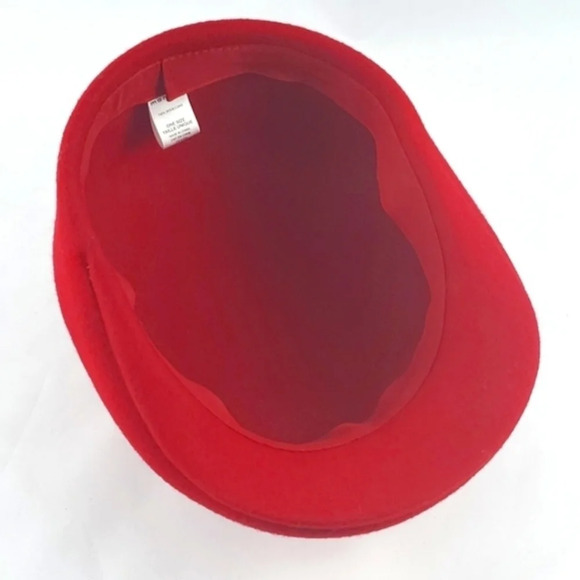 Mantles Unisex Red 100% Wool Cap Hat One Size - Picture 5 of 9